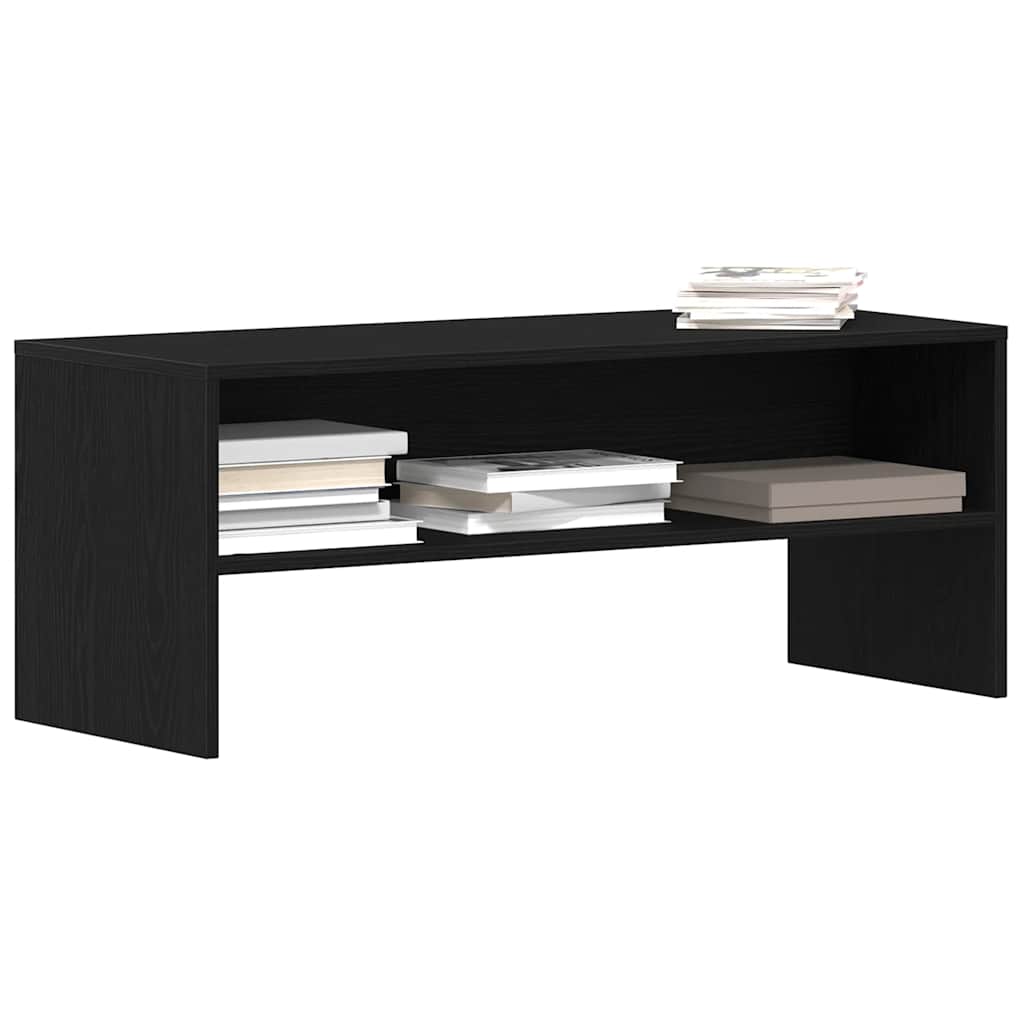 vidaXL Szafka RTV Czarny Dąb 100x40x40 cm Drewno klejone