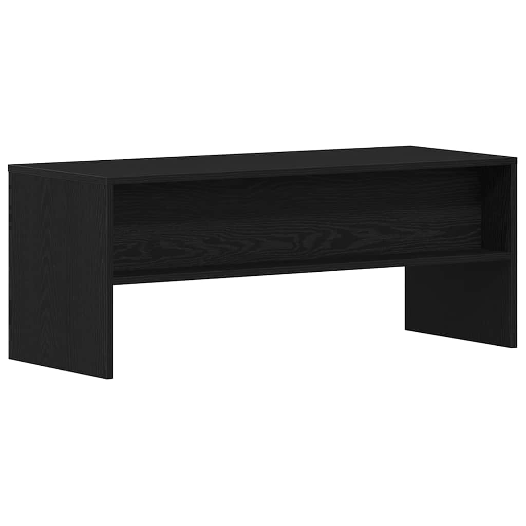 vidaXL Szafka RTV Czarny Dąb 100x40x40 cm Drewno klejone