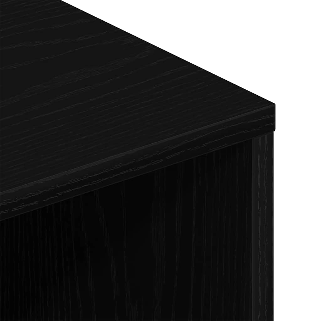 vidaXL Szafka RTV Czarny Dąb 100x40x40 cm Drewno klejone