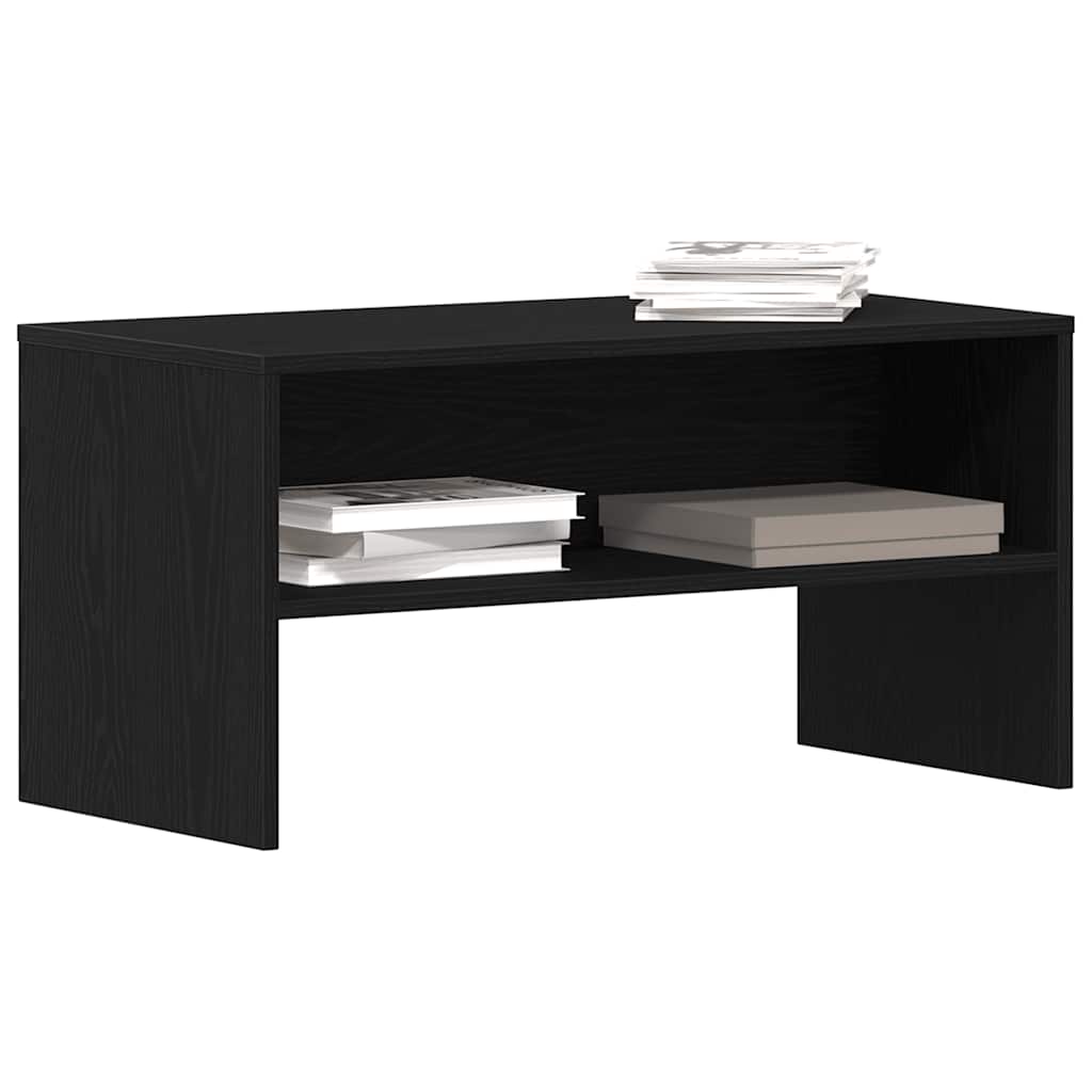 vidaXL Szafka RTV Czarny Dąb 80x40x40 cm Drewno klejone