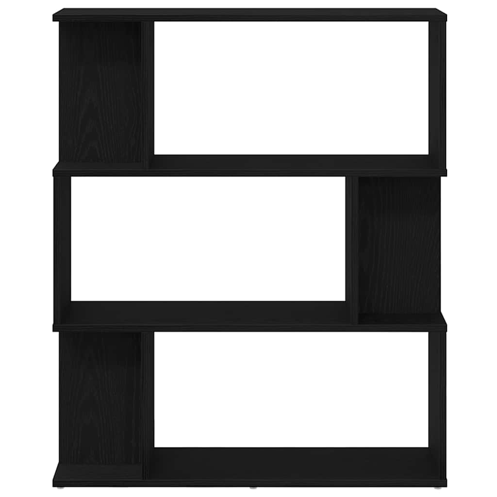 vidaXL Regał biblioteczny Czarny Dąb 80x24x96 cm Drewno klejone