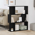 vidaXL Regał biblioteczny Czarny Dąb 80x24x96 cm Drewno klejone