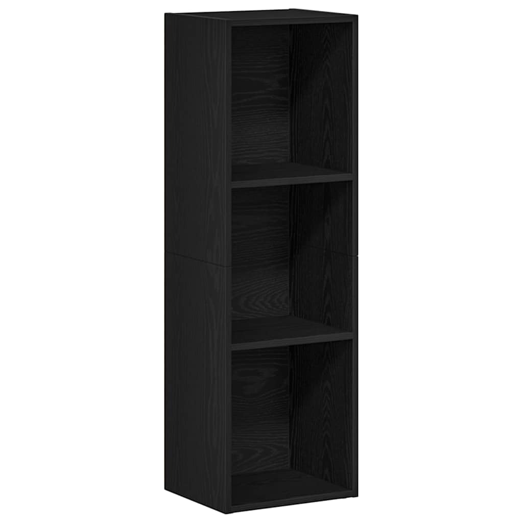 vidaXL Regał biblioteczny Czarny Dąb 36x30x114 cm Drewno klejone