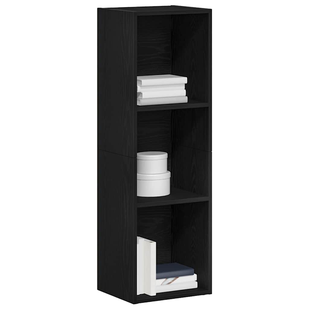vidaXL Regał biblioteczny Czarny Dąb 36x30x114 cm Drewno klejone