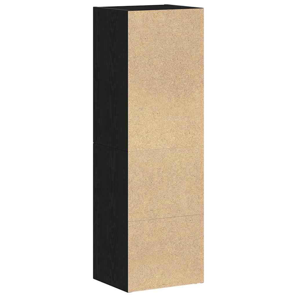 vidaXL Regał biblioteczny Czarny Dąb 36x30x114 cm Drewno klejone