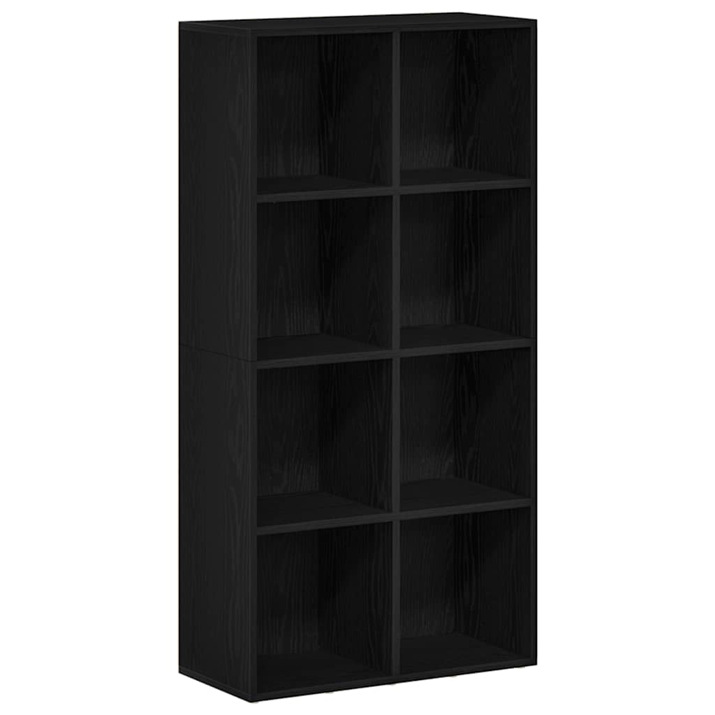 vidaXL Regał biblioteczny Czarny Dąb 66x30x130 cm Drewno klejone