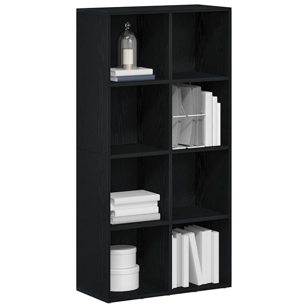 vidaXL Regał biblioteczny Czarny Dąb 66x30x130 cm Drewno klejone