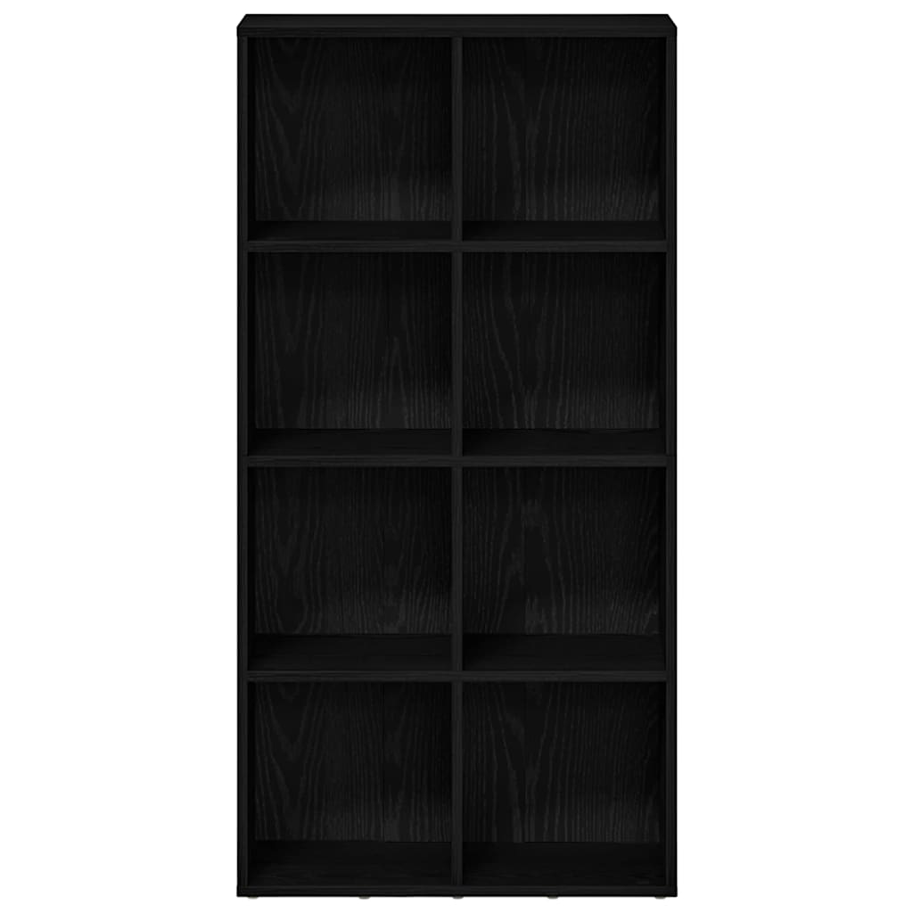 vidaXL Regał biblioteczny Czarny Dąb 66x30x130 cm Drewno klejone