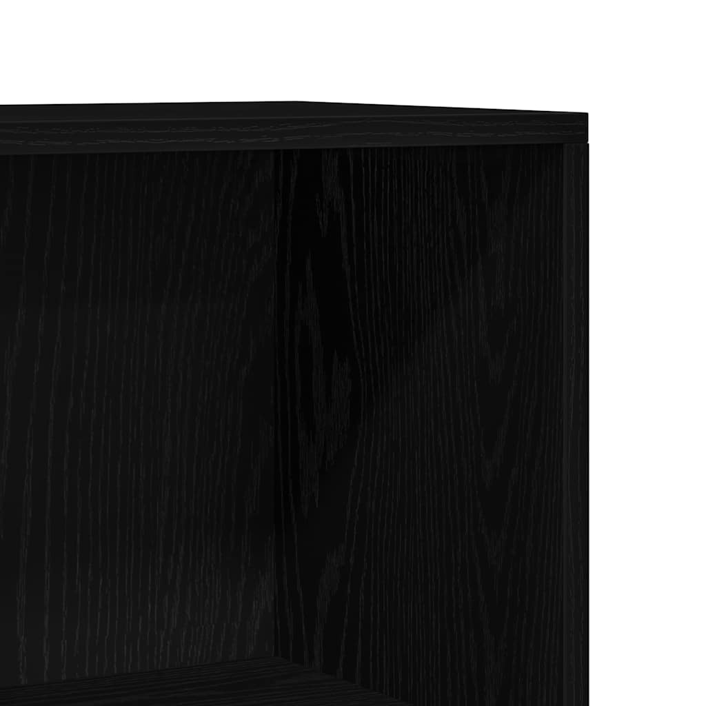 vidaXL Regał biblioteczny Czarny Dąb 66x30x130 cm Drewno klejone