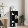 vidaXL Regał biblioteczny Czarny Dąb 66x30x130 cm Drewno klejone