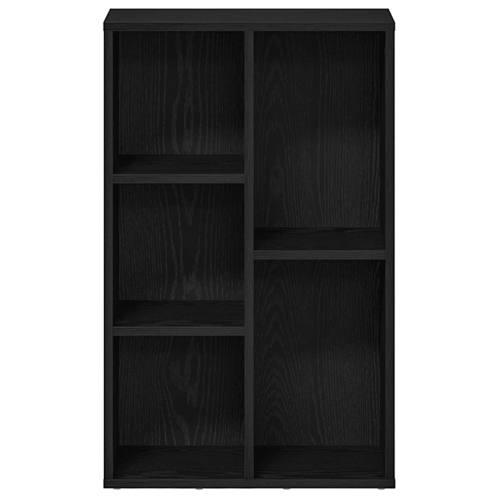 vidaXL Regał biblioteczny Czarny Dąb 50x25x80 cm Drewno klejone