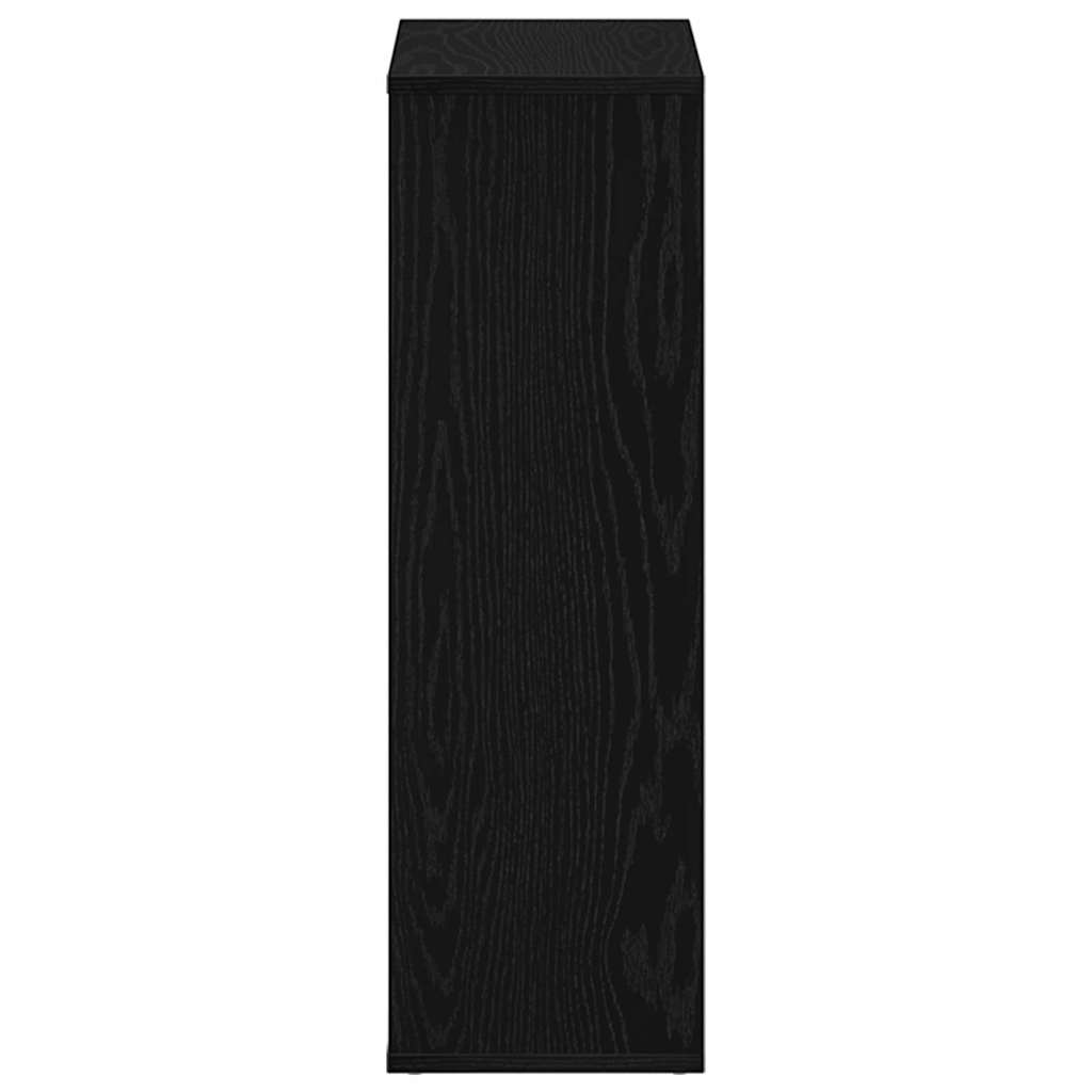 vidaXL Regał biblioteczny Czarny Dąb 50x25x80 cm Drewno klejone
