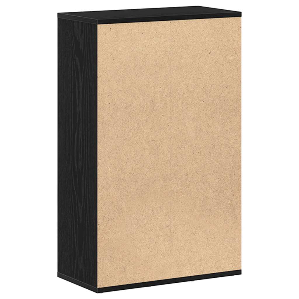 vidaXL Regał biblioteczny Czarny Dąb 50x25x80 cm Drewno klejone