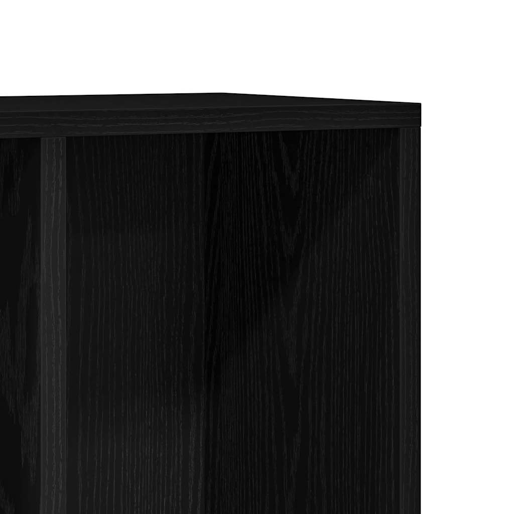 vidaXL Regał biblioteczny Czarny Dąb 50x25x80 cm Drewno klejone