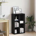 vidaXL Regał biblioteczny Czarny Dąb 50x25x80 cm Drewno klejone
