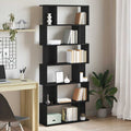 vidaXL Regał biblioteczny Czarny Dąb 80x24x190,5 cm Drewno klejone