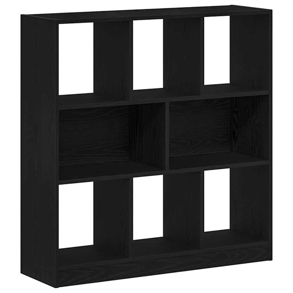 vidaXL Regał na książki Czarny dąb 97,5x29,5x100 cm Drewno klejone