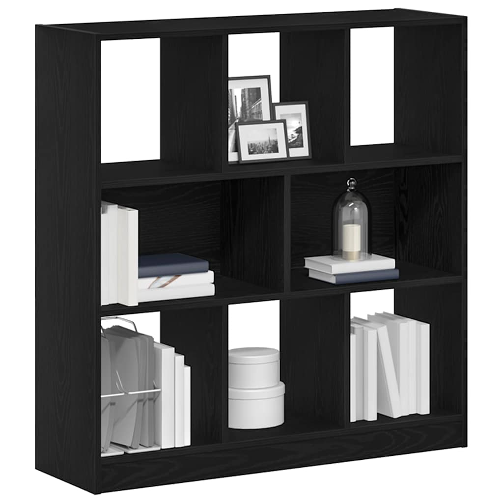 vidaXL Regał na książki Czarny dąb 97,5x29,5x100 cm Drewno klejone