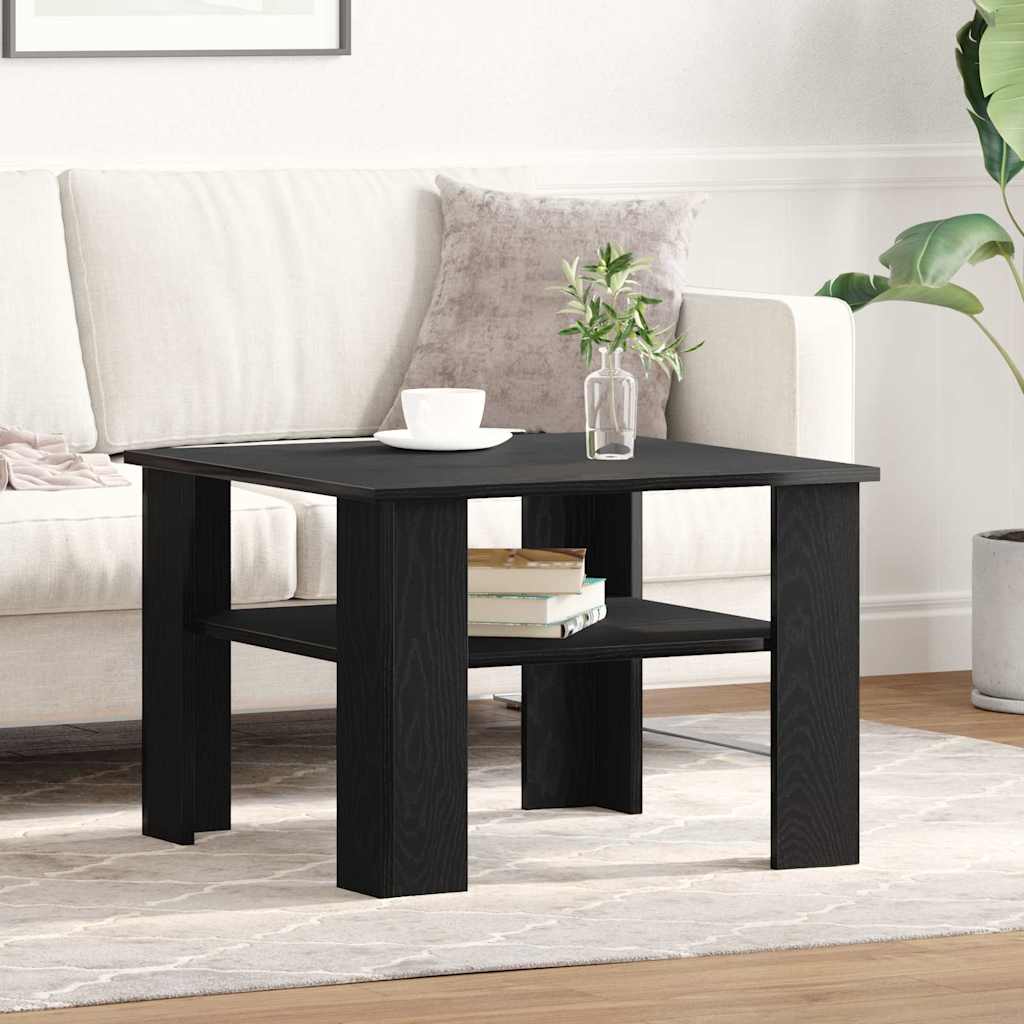 vidaXL Stolik kawowy Czarny Dąb 60 x 60 x 42 cm