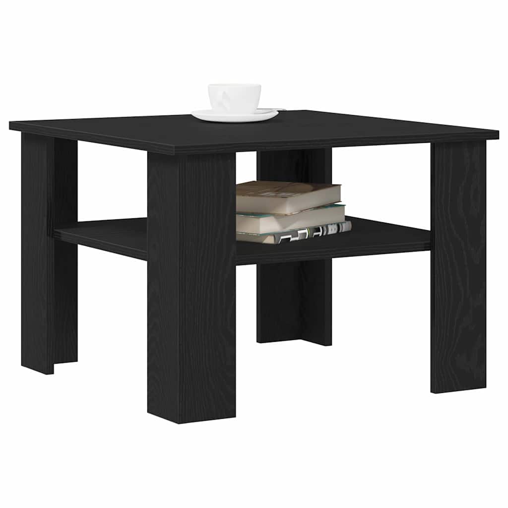 vidaXL Stolik kawowy Czarny Dąb 60 x 60 x 42 cm