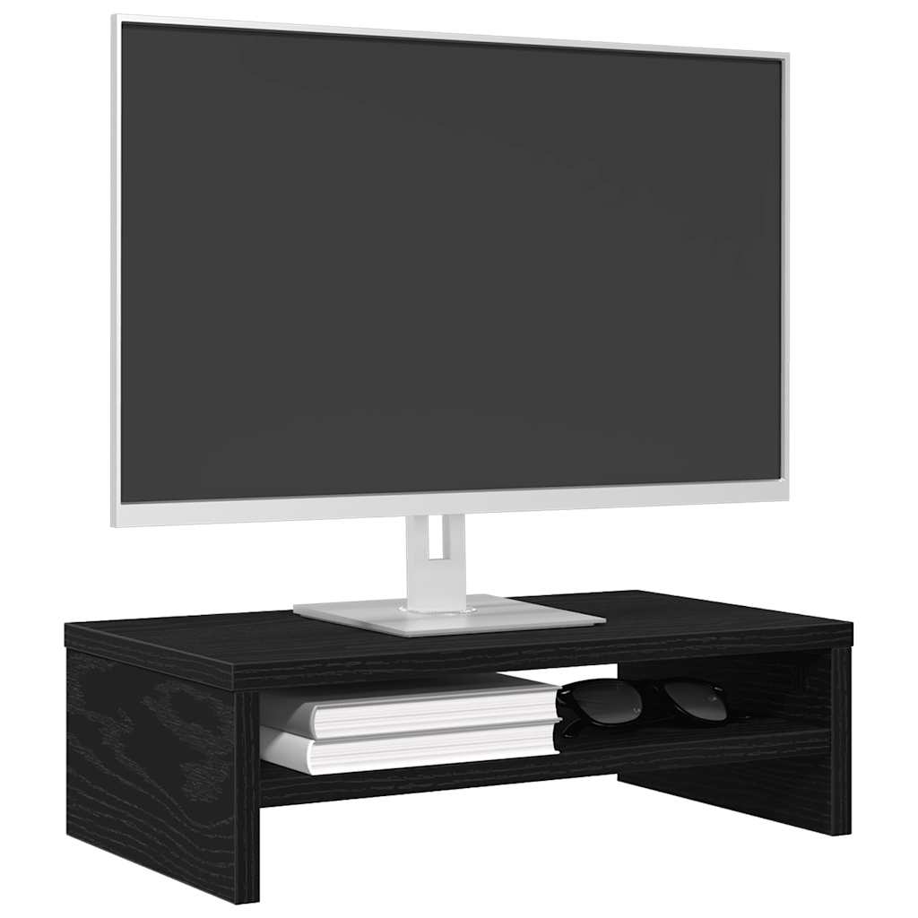 vidaXL Podstawka pod monitor, czarny dąb, 42x24x13 cm
