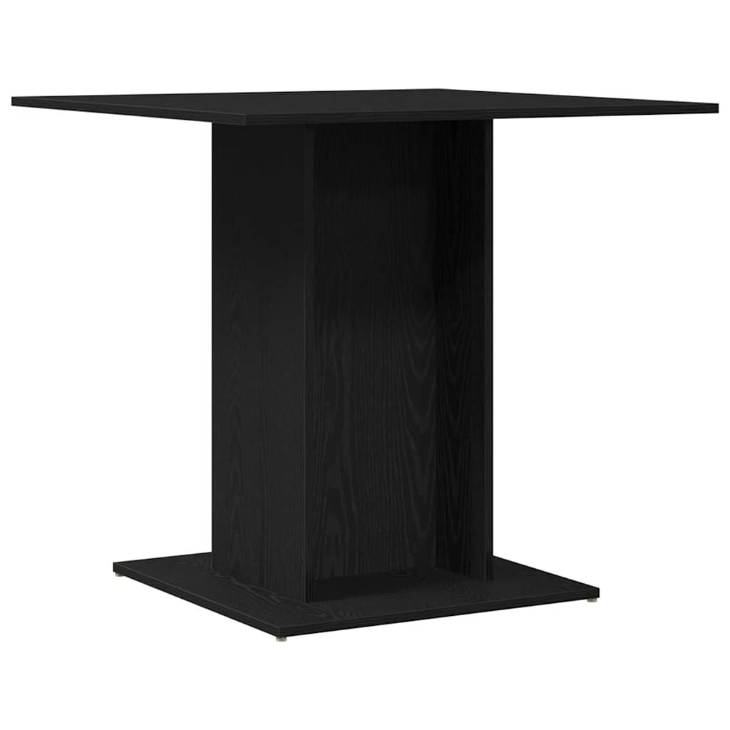 vidaXL Stół jadalny czarny dąb 80x80x75 cm drewno klejone