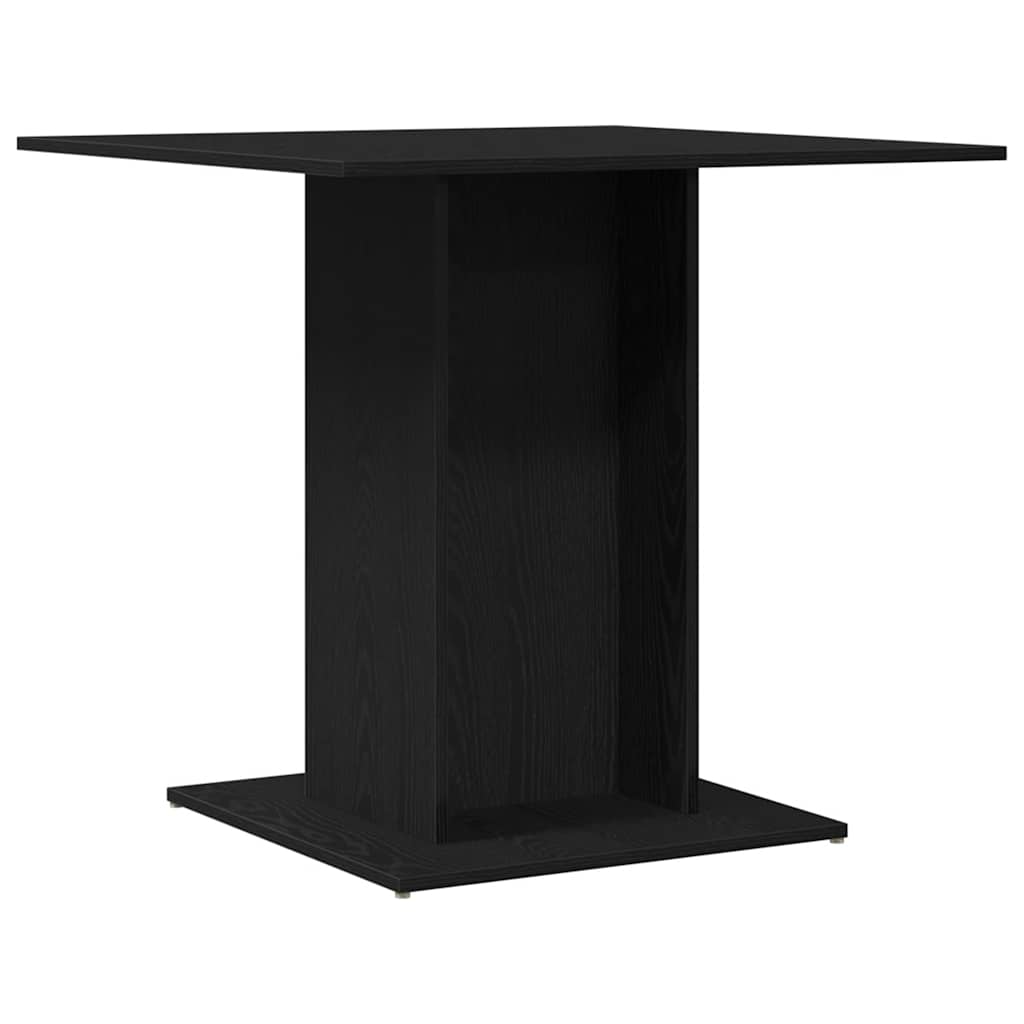 vidaXL Stół jadalny czarny dąb 80x80x75 cm drewno klejone