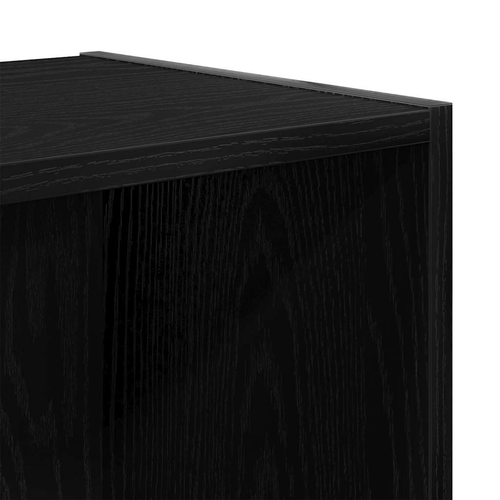 vidaXL Szafka na książki z półką Czarny Dąb 143 x 30 x 36 cm