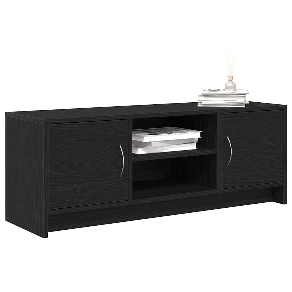 vidaXL Szafka pod TV, czarny dąb 102x30x37,5cm materiał drewnopochodny