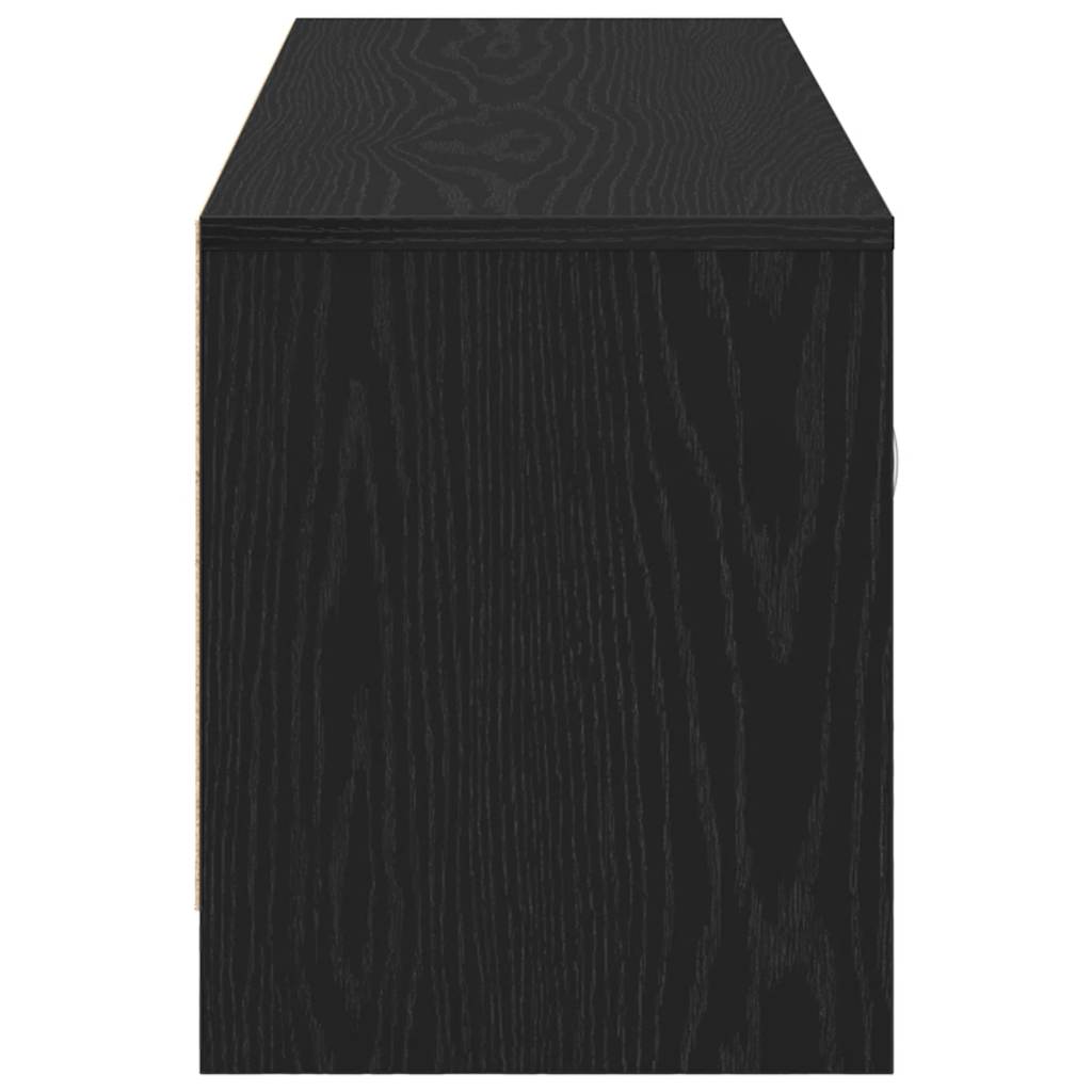 vidaXL Szafka pod TV, czarny dąb 102x30x37,5cm materiał drewnopochodny