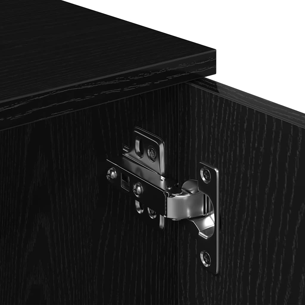 vidaXL Szafka pod TV, czarny dąb 102x30x37,5cm materiał drewnopochodny
