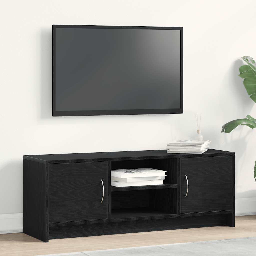 vidaXL Szafka pod TV, czarny dąb 102x30x37,5cm materiał drewnopochodny