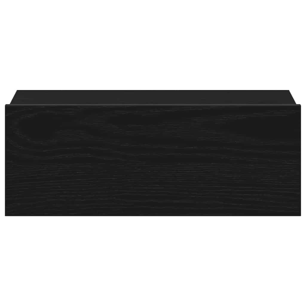 vidaXL Pływająca szafka nocna, czarny dąb, 40x32x15 cm, drewno konstrukcyjne