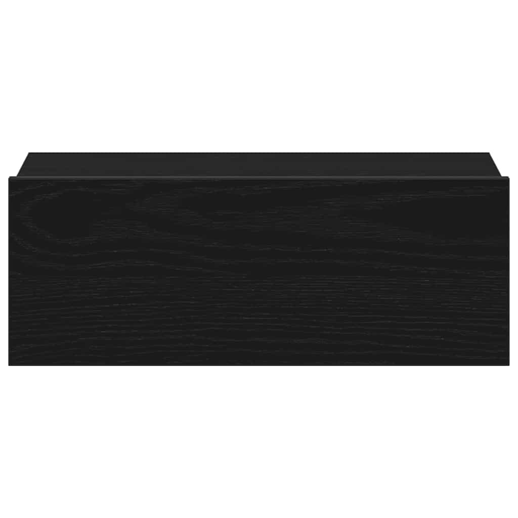 vidaXL Pływające szafki nocne 2 szt. Czarny dąb 40x32x15 cm Drewno konstrukcyjne