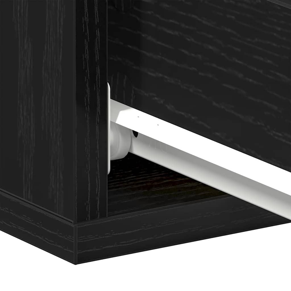 vidaXL Pływające szafki nocne 2 szt. Czarny dąb 40x32x15 cm Drewno konstrukcyjne
