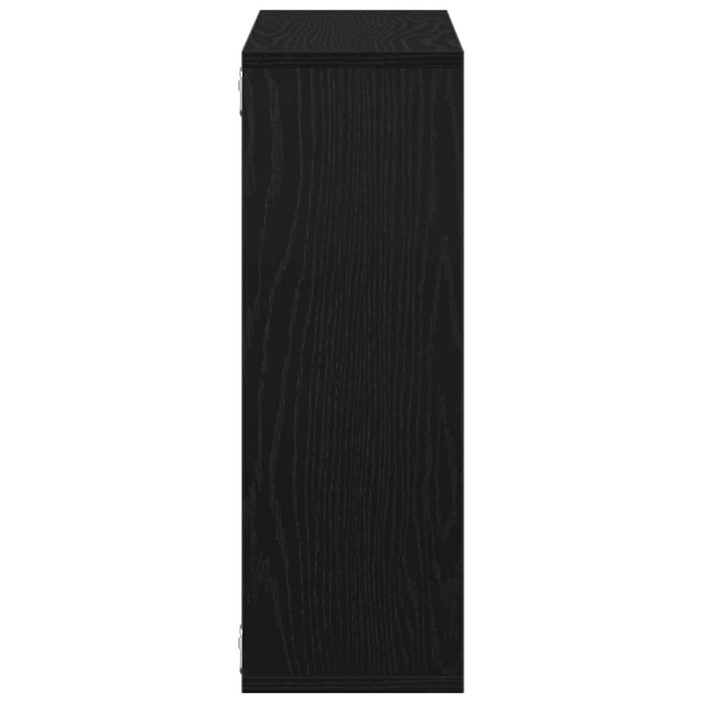 vidaXL Półka ścienna czarny dąb 104x20x58,5 cm Drewno konstrukcyjne