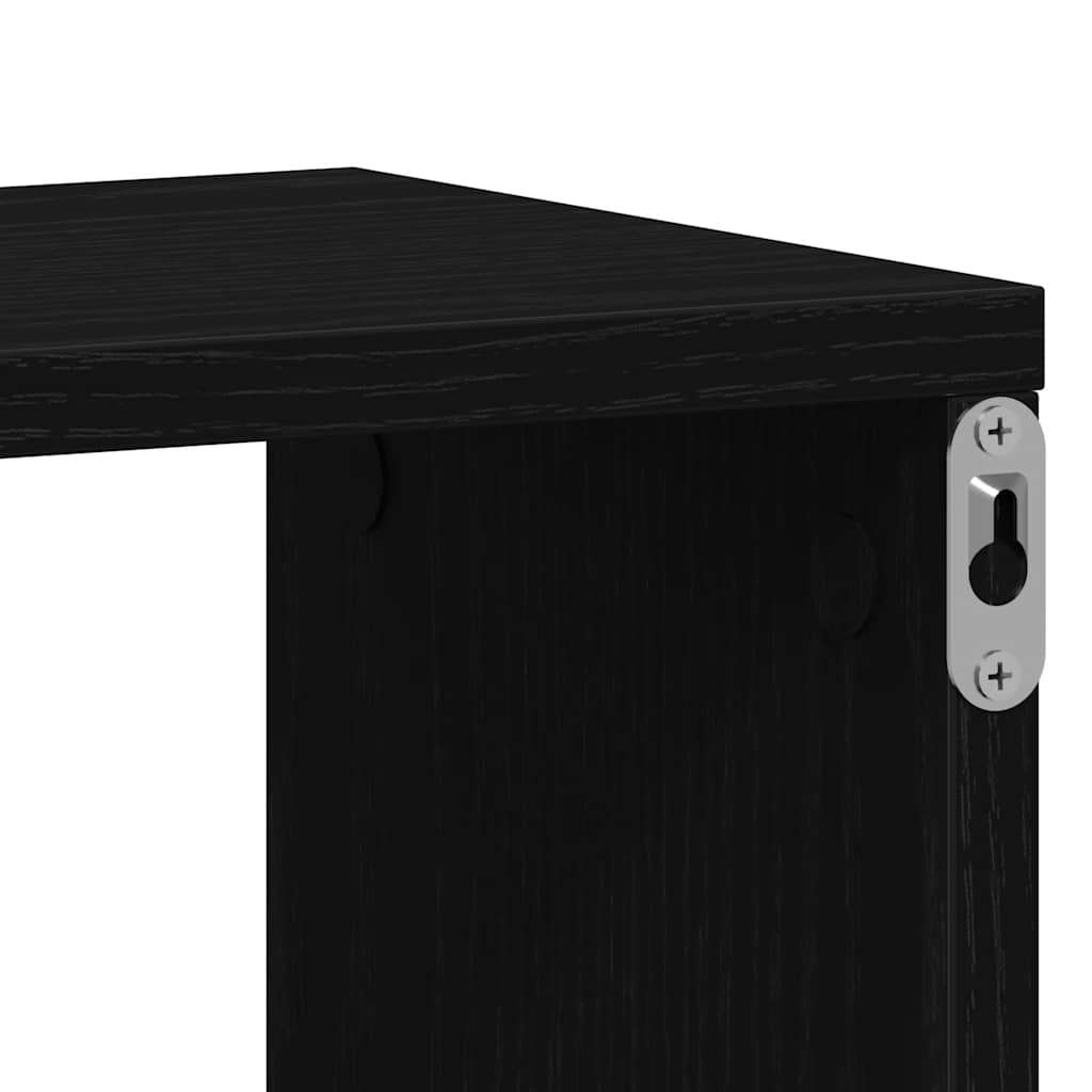 vidaXL Półka ścienna czarny dąb 104x20x58,5 cm Drewno konstrukcyjne
