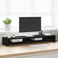 vidaXL Podstawka pod monitor, czarny dąb, 100x24x13 cm, drewno konstrukcyjne