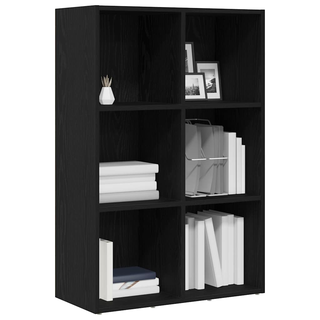 vidaXL Regał na książki Czarny dąb 66x30x98 cm Drewno klejone