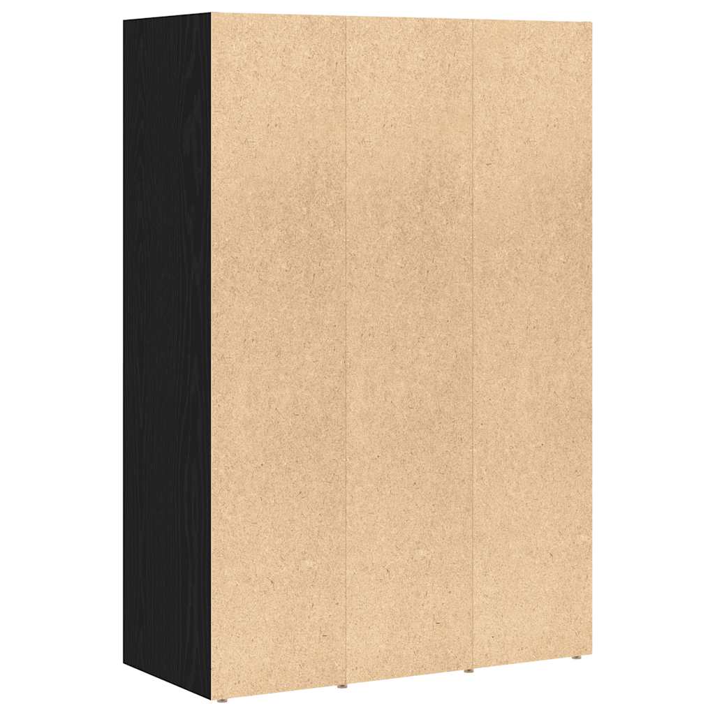 vidaXL Regał na książki Czarny dąb 66x30x98 cm Drewno klejone