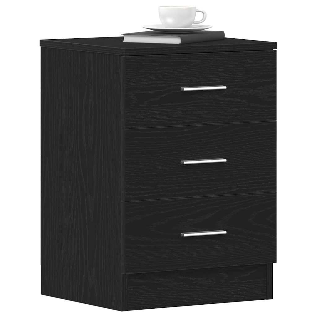 vidaXL Szafka nocna Czarny dąb 38x35x55 cm Drewno konstrukcyjne