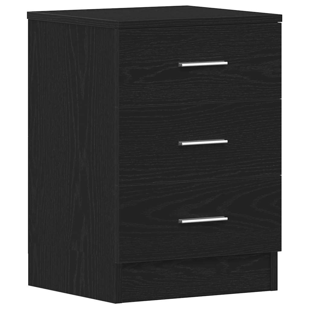 vidaXL Szafka nocna Czarny dąb 38x35x55 cm Drewno konstrukcyjne