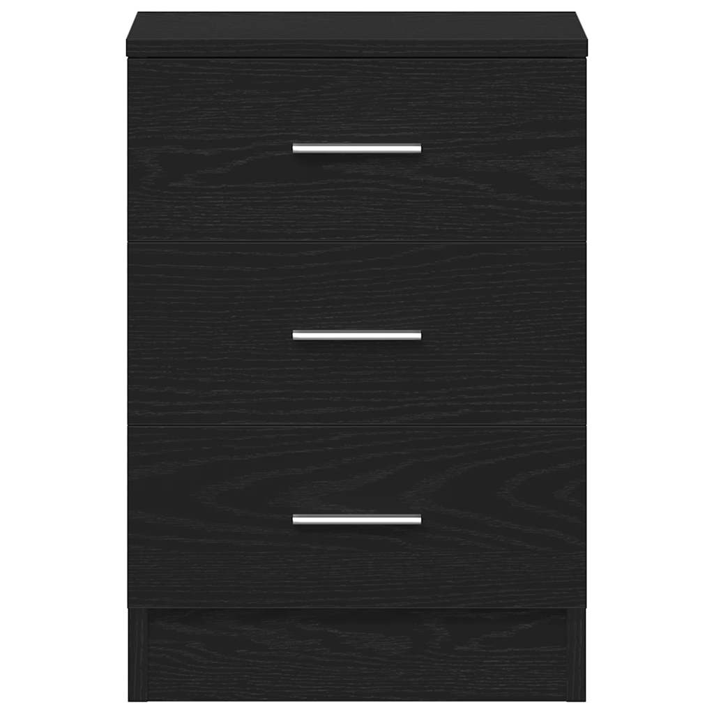 vidaXL Szafka nocna Czarny dąb 38x35x55 cm Drewno konstrukcyjne
