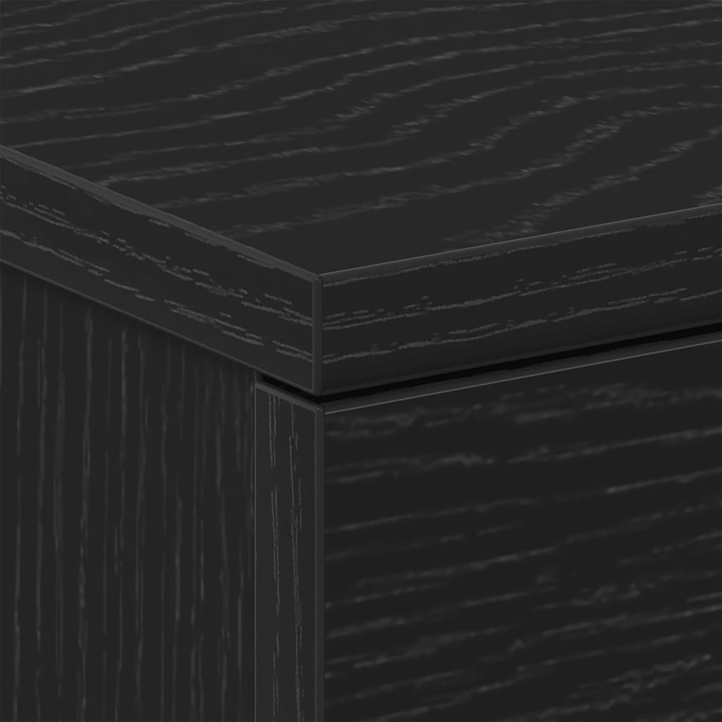 vidaXL Szafka nocna Czarny dąb 38x35x55 cm Drewno konstrukcyjne