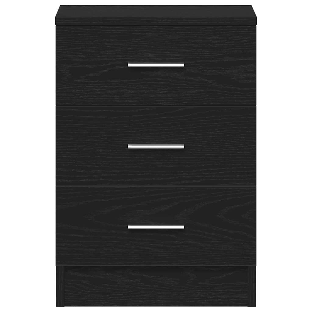 vidaXL Szafki nocne 2 szt. Czarny dąb 38x35x55 cm Drewno konstrukcyjne