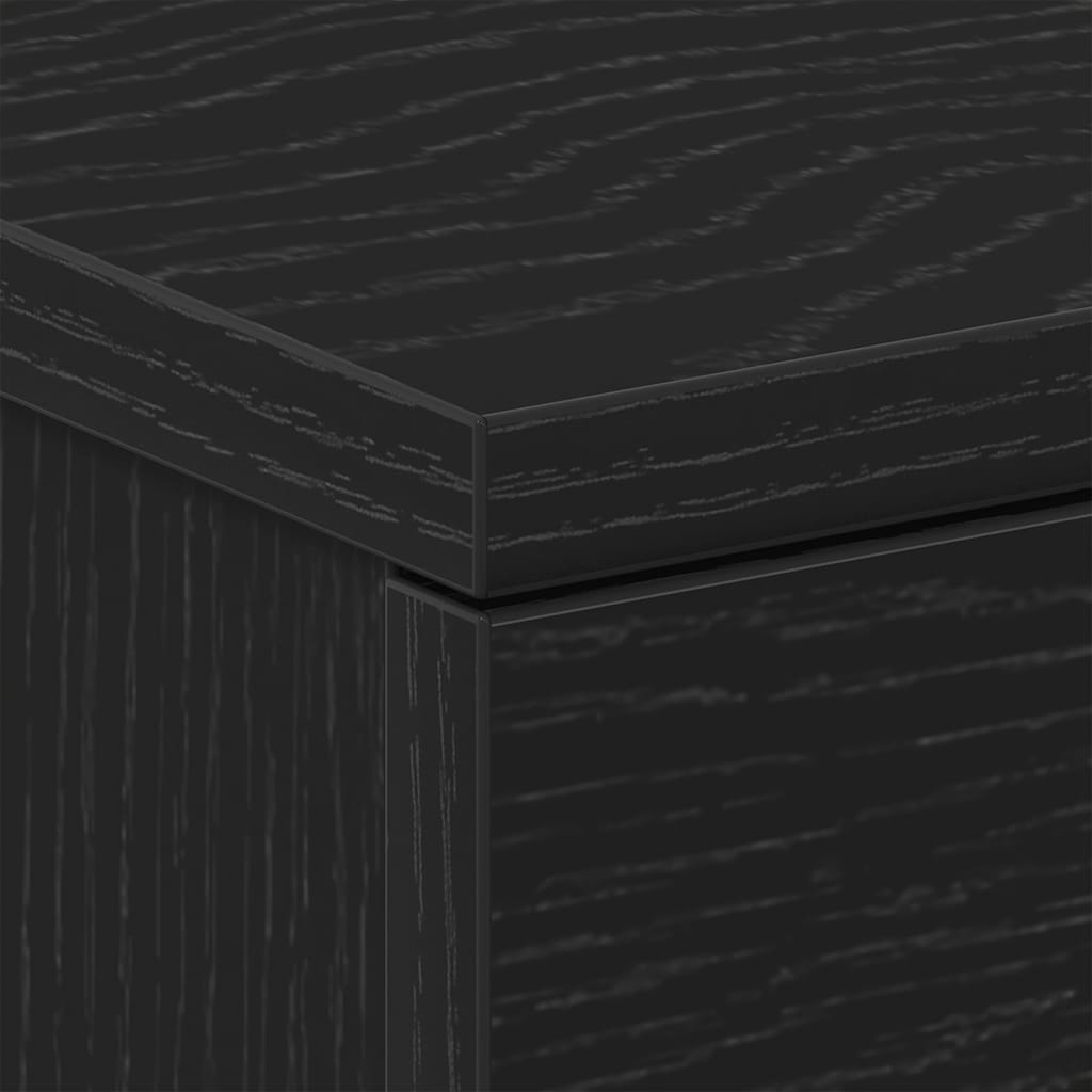vidaXL Szafki nocne 2 szt. Czarny dąb 38x35x55 cm Drewno konstrukcyjne