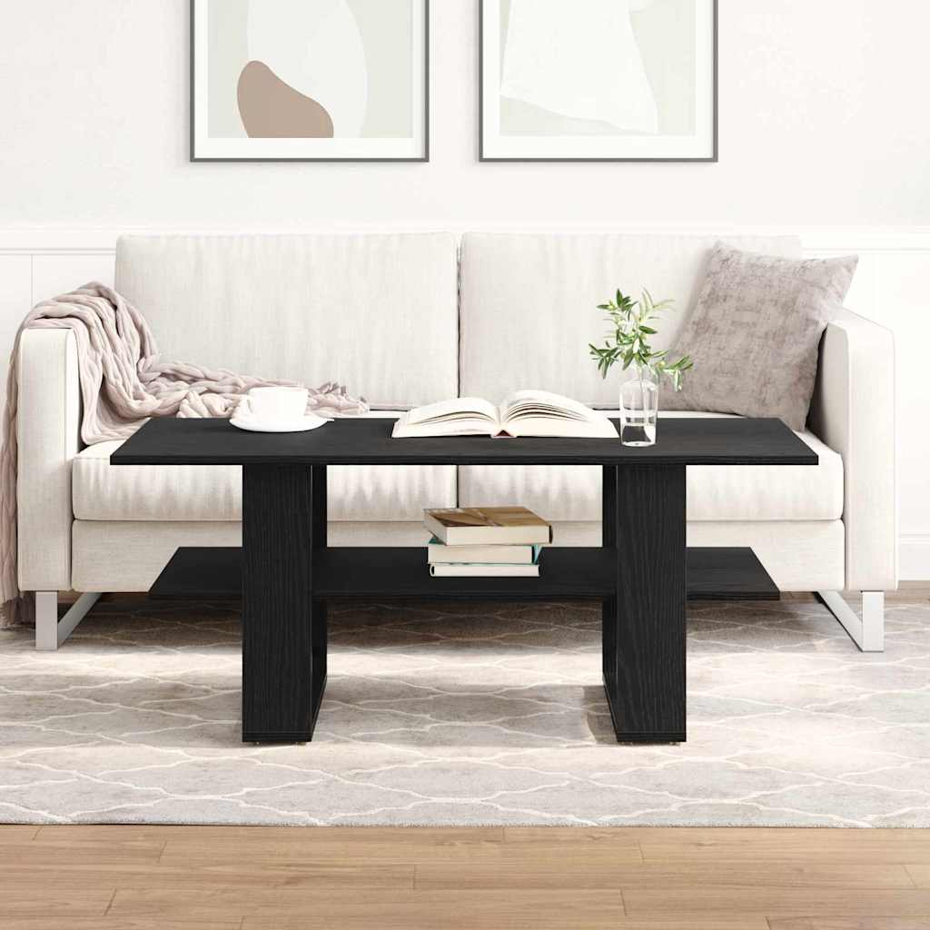 vidaXL Stolik kawowy Czarny Dąb 102 x 55 x 42 cm