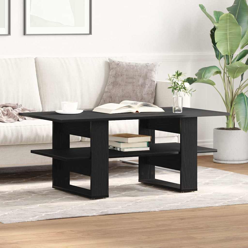 vidaXL Stolik kawowy Czarny Dąb 102 x 55 x 42 cm