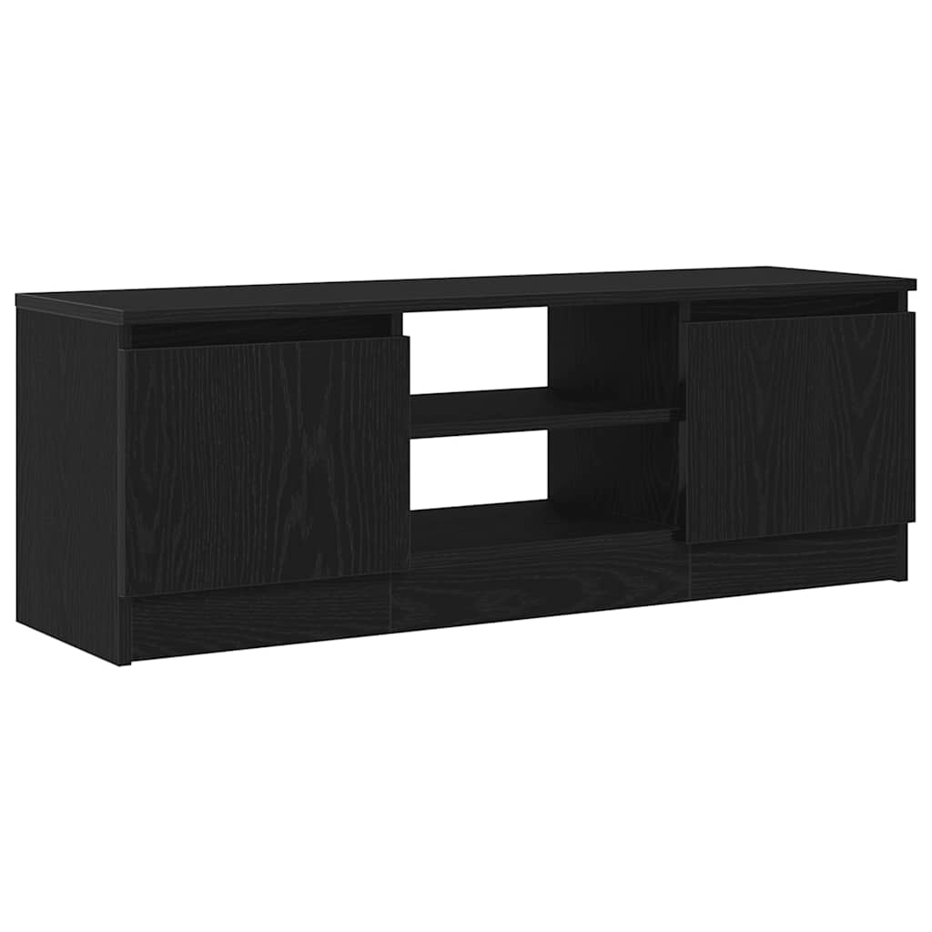 vidaXL Szafka RTV, czarny dąb, 102x30x36 cm, materiał drewnopochodny