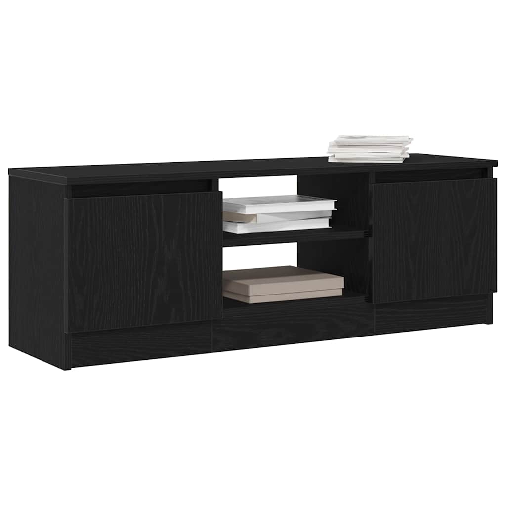 vidaXL Szafka RTV, czarny dąb, 102x30x36 cm, materiał drewnopochodny